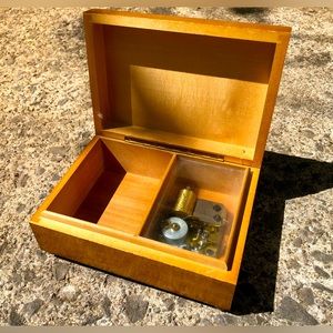 Vintage Swiss Made Wooden Music Box